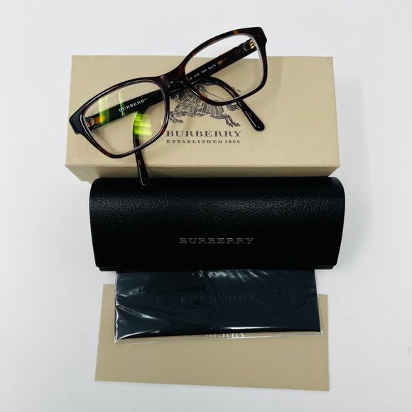 Authentic Burberry Tortoise Shell Nova Check Eye Glass Frames - Picture 1 of 13